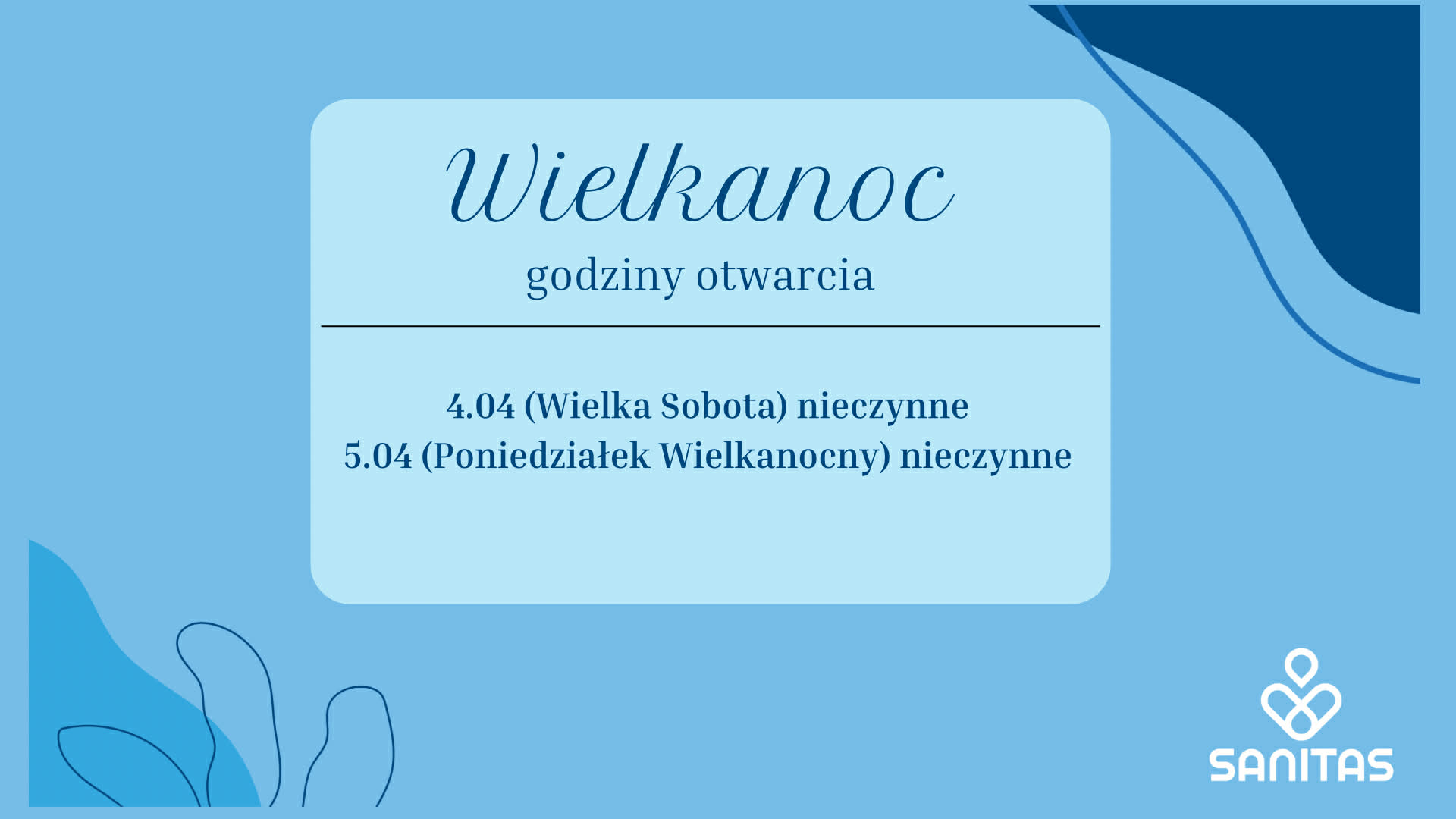 Godziny otwarcia wielkanoc
