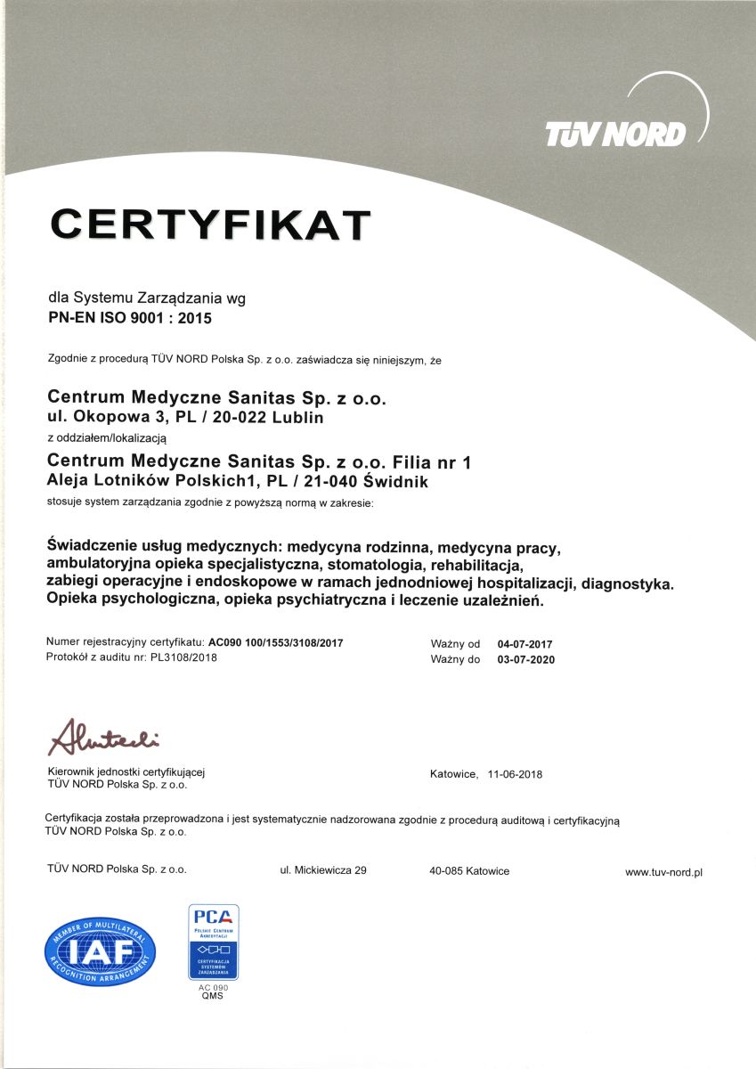 Certyfikat ISO