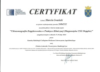 certyfikat Ultrasonografia dopplerowska w praktyce klinicznej